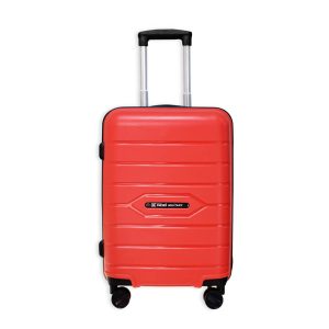 SWISS MILITARY Hard Trolley 55 cm Cabin Bag With 8 Wheels & 3 Dial Lock, Red | HTL95