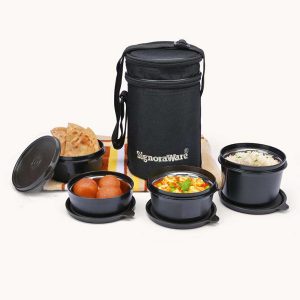 Signoraware_Monarch Executive Big Microsafe Steel Lunch Box
