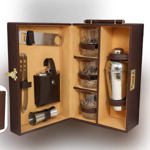 Leather Portable Bar Set