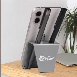 MINI PHONE STAND WITH DOUBLE PEN HOLDER