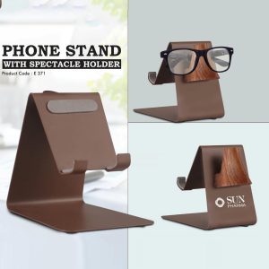 PHONE STAND WITH SPECTACLE HOLDER