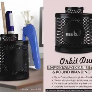 Orbit Duo: Round Wiro Double tumbler & Round Branding Plate