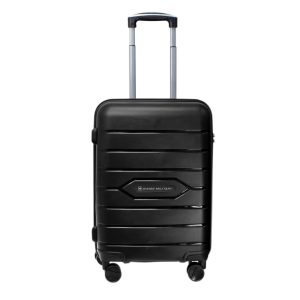 Swiss Military-Hard Trolley 55 cm Cabin Bag With 8 Wheels, Black | HTL91