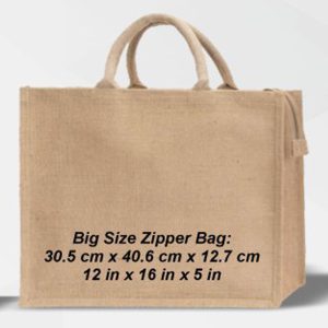 Zipper Natural Jute Bags