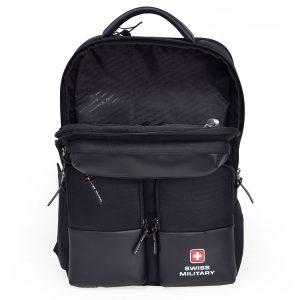 Swiss Military-Blizzard 27L Laptop Backpack With Concealed USB Port, Black | LBP114_BLK