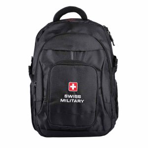 Swiss Military-Laptop Backpack 30L With MP3 Socket, Polyester, Black | LBP58