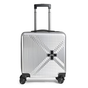 Swiss Military-Lynx Cross Series 38 cm Hard Laptop Cabin Trolley Bag, Silver | LTB12