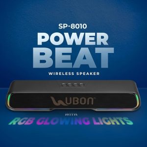 UBON-UBON Bluetooth Speaker with Inbuilt Mic for Calling, Power Beat SP-8010, Wireless Party Speaker with Up to 4 Hours Playtime, Supports FM, USB, SD Card & AUX, RGB Lights, Hi-Fi Bass & Music