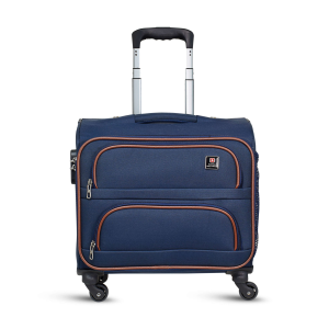 Swiss Military-Stella 38 cm Soft Trolley Cabin Bag With 4 Wheels & 3 Dial Lock, Blue