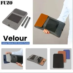 Leatherette with Felt Material Built SleevesStretchable Sleeve Pocket for Holding AccessoriesIdeal For Laptop Sizes Upto 15.6 InchesCable Winders (2 No.s Included)