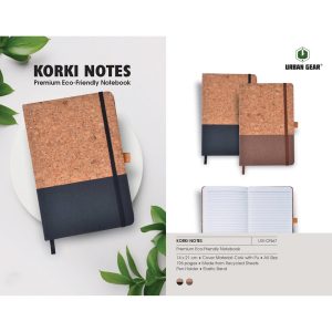 URBAN GEAR – Hard Bound Notebooks - (Cover made with Cork  & Pu+ Recycled pages)