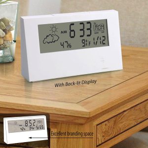 Sharp Weather Station Clock with Backlight