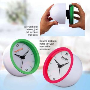 Table Clock with Double Pen Holder & Cards Holder