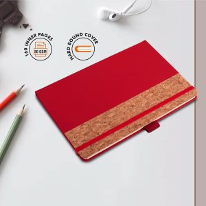 PU Cork Notebook with Elastic Fastener