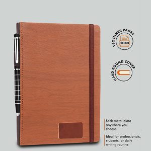 Wooden texture PU notebook