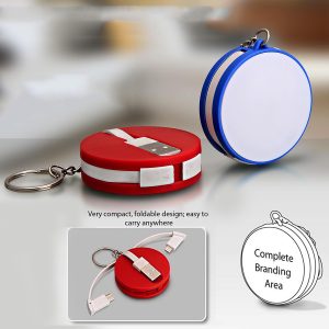 Keychain With Multiconnector Data Cable