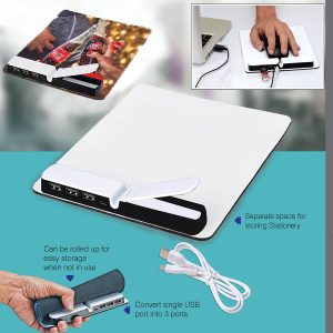 Mouse Pad With Usb Hub (USB cable included)
