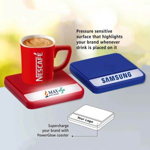 Glow Coaster With Your Logo I Batteries Included