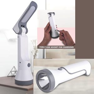 Rechargeable Torch with Folding Lamp