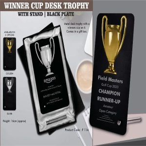 Winner Cup Desk Trophy With Stand