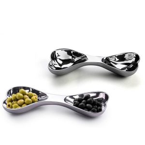Stainless steel Dual Candy Server (in gift box)