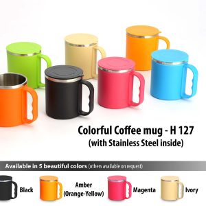 Colorful SS coffee mug (with box)
