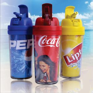 Pop-up plastic sipper (paper not included)
