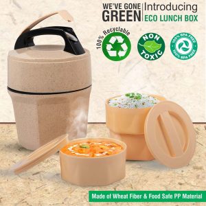 3 Plastic Container Lunch Box with Spoon I Made From EcoFriendly Materialfrom Eco friendly material from Eco friendly material |