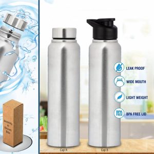 Straight steel bottle Natural