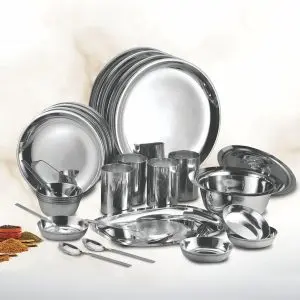 Family Dinner Set: 27 pc Stainless Steel Premium Quality set