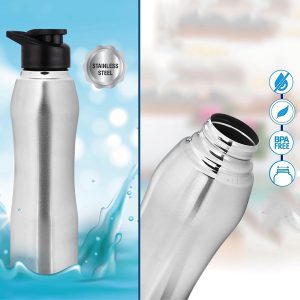 Curvy steel bottle Natural