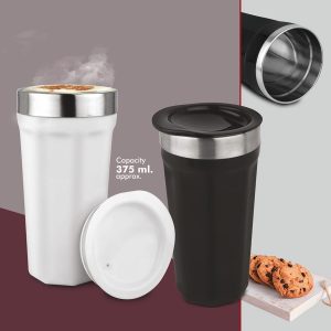 Hexa : Tall sipper mug | 304 grade Stainless steel inside | Capacity 375ml approx