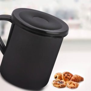 Shiny SS Coffee mug with handle | Cap included | Capacity 225ml approx