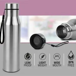 Long cola stainless steel bottle with carry strap