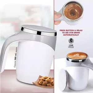 Self Stirring mug | 304 grade steel inside | Capacity 380 ml approx