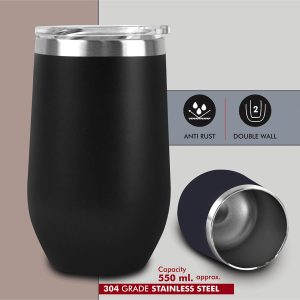 Plum 550: Double wall Vacuum Mug | 304 grade steel | Capacity 550ml Approx