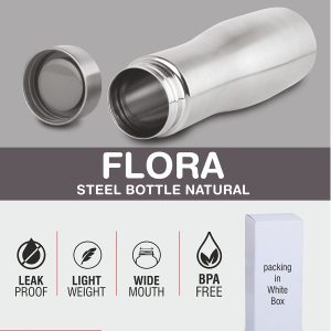Flora Steel bottle Natural
