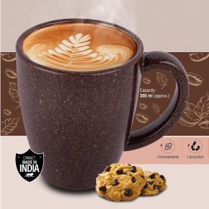 EcoBrew Mug : Coffee Fiber Eco Friendly Mug with Handle | Capacity 300ml approx