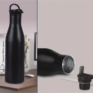 HeatVault Sip: 900 ml vacuum flask with Straw lid | 304 steel inside & outside | 18 hours hot/cold