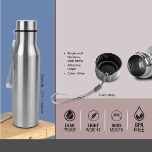 Long Cola 750: Stainless steel bottle | With Carry strap