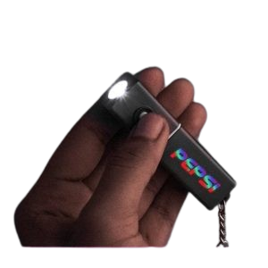PowerGlow keychain with Torch and 4 side Glowing Logo