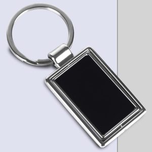 Rectangle Rotating Key chain with Double side Gunmetal plate