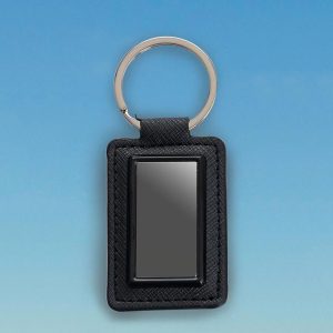 PU Base Rectangle metal keychain