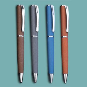Metal Pen Leather Finish