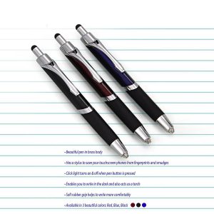 Pen With Stylus - Brass Body