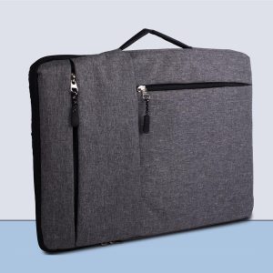 Laptop Sleeve With Pull Out Handle | 2 outside zipper pockets