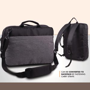 Convertible Sling Laptop Bag | Can be used as a backpack | Dual tone finish | Separate laptop space