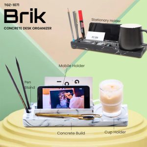 Brik | Concrete Desk Organizer