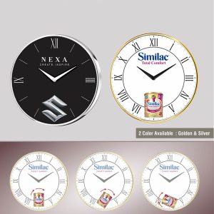 Wall clock with Rotating Logo