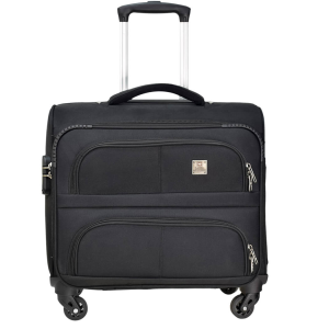 Swiss Military-Soft Trolley 38 cm Cabin Bag With 4 Wheels & 3 Dial Lock, Black | LTB7
